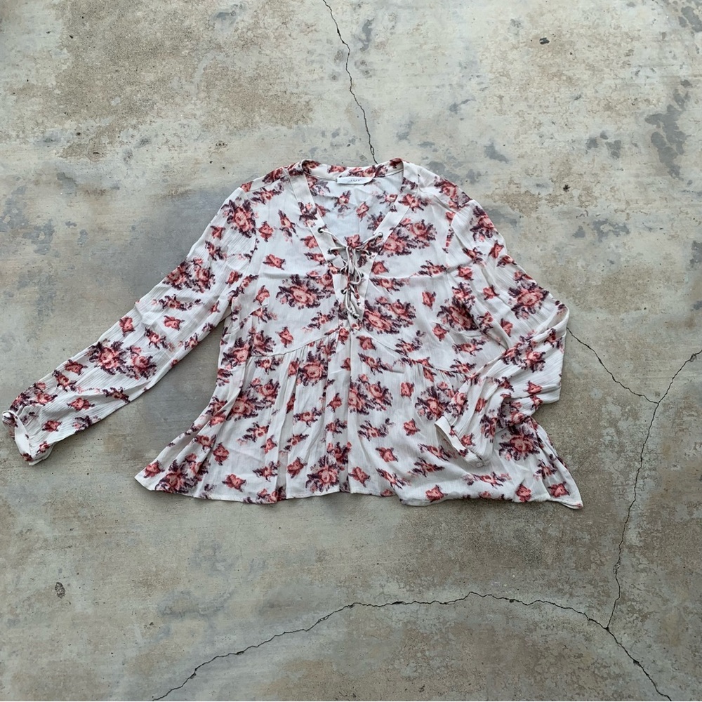 Lush Women Flower Print Blouse